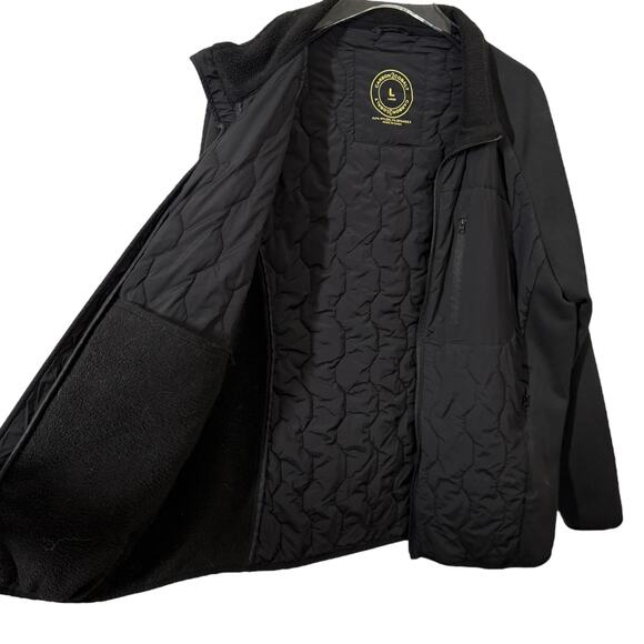 Carbon 2 Colbat Men's Size L Quilted Puffer Jacket Coat Black Casual Classic - Picture 5 of 9